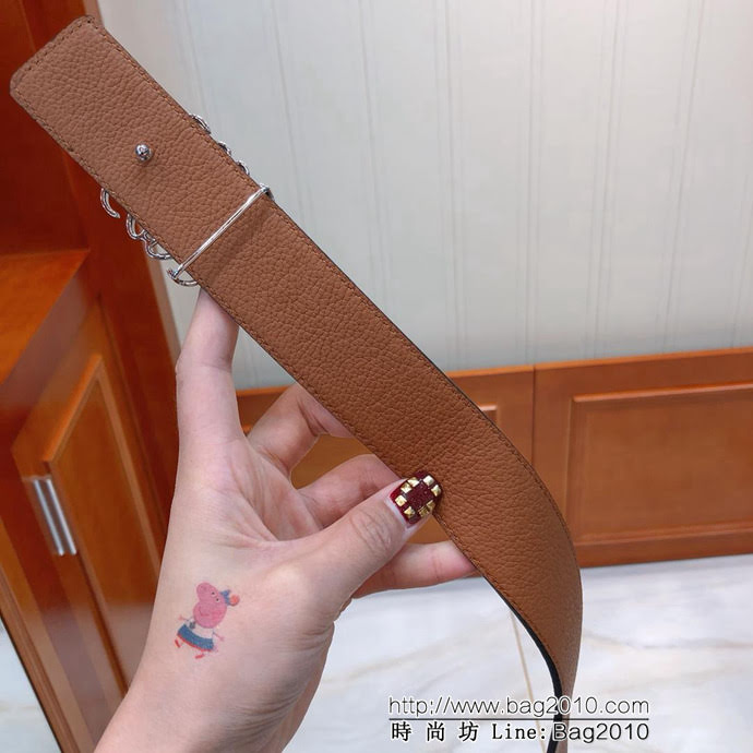 LOEWE羅意威 雙面可用皮帶 義大利雙面頭層荔枝紋腰帶 鋼Gancini扣飾 男士皮帶  xfp1100